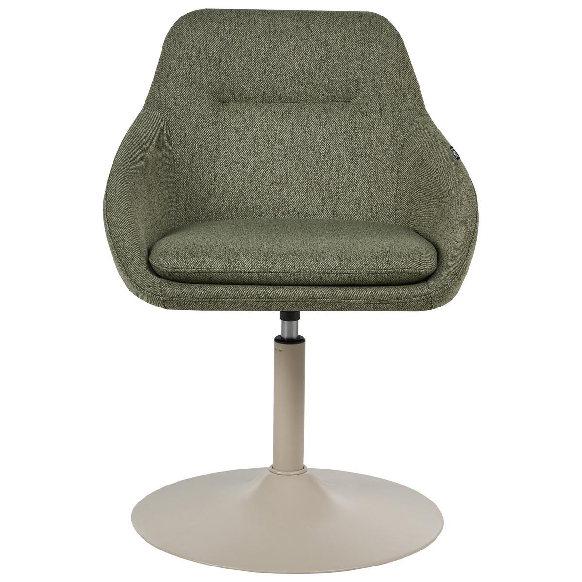 ESSZIMMERSTUHL Stoff Hellgrün Westminster - Beige/Grün, Textil/Metall (57/79/56cm) - Beliani