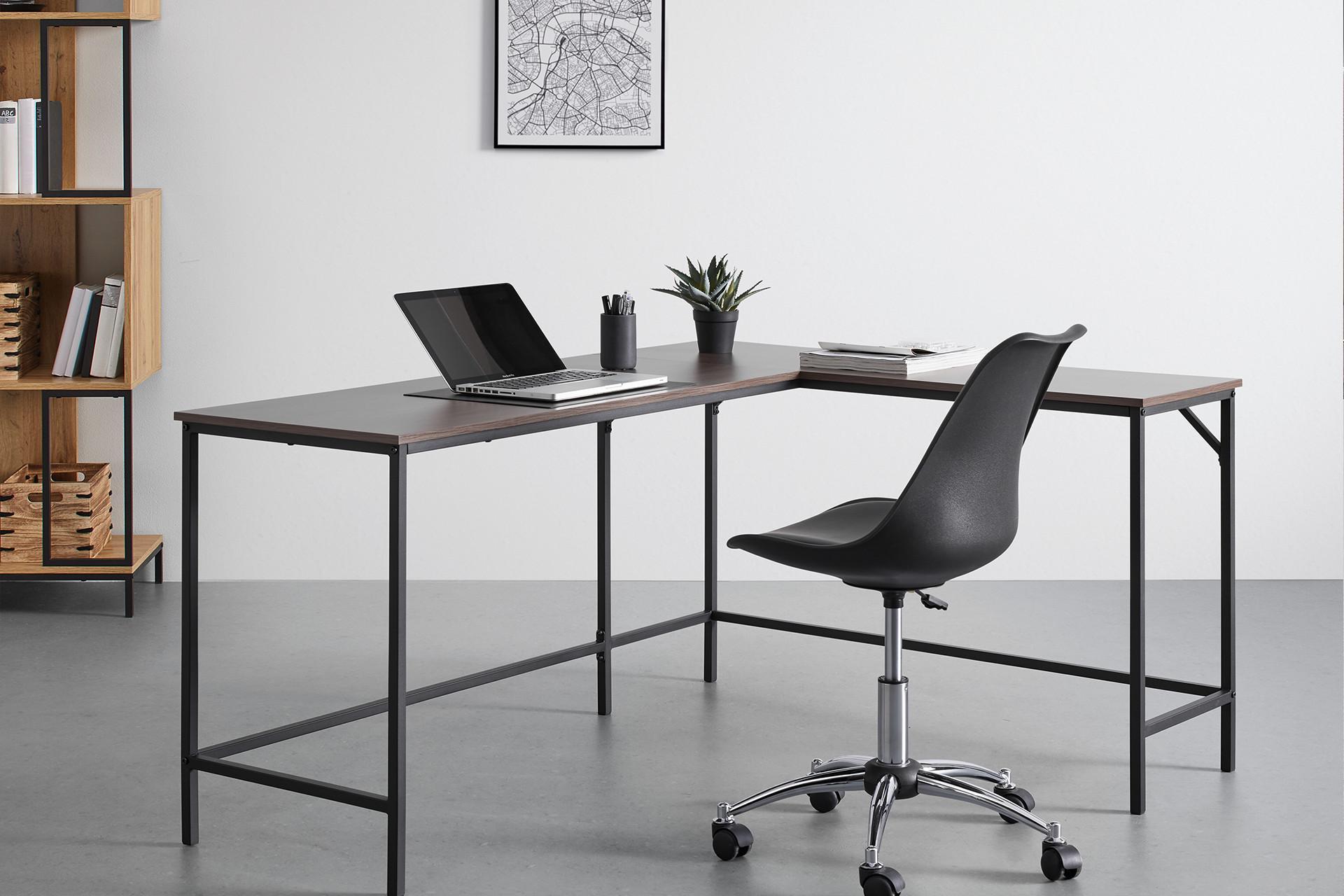 Stylischer Schreibtisch in Walnussfarben perfekt für Homeoffice von moemax.png