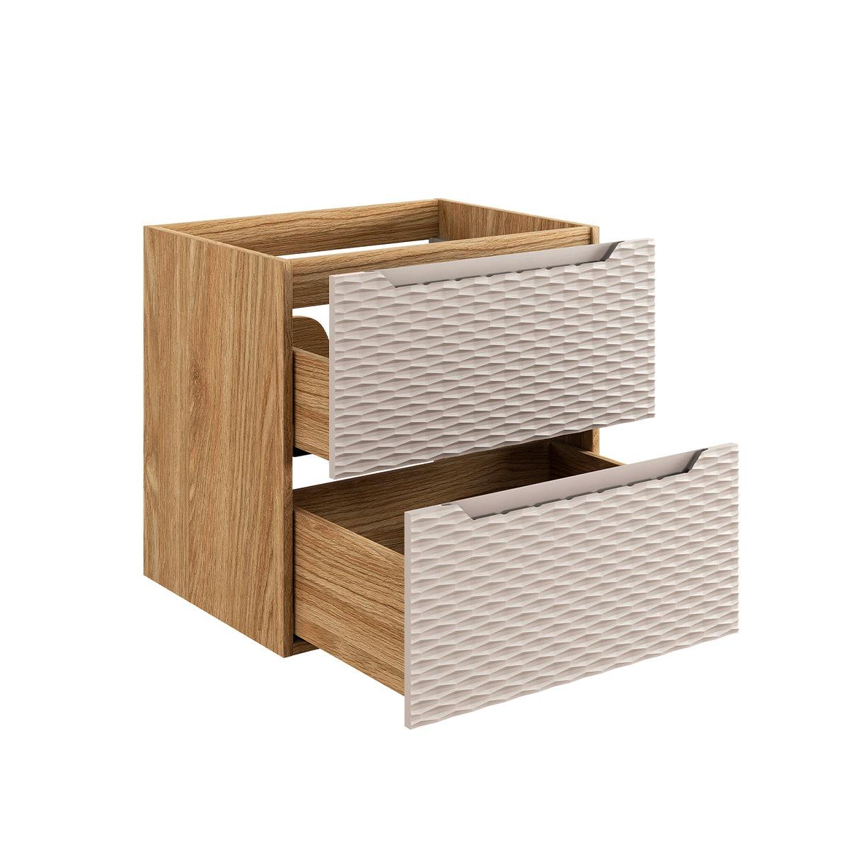 WASCHTISCH 60cm Elora Beige und Holz - Braun, Holzwerkstoff (60/57/46cm) - Petits-meubles
