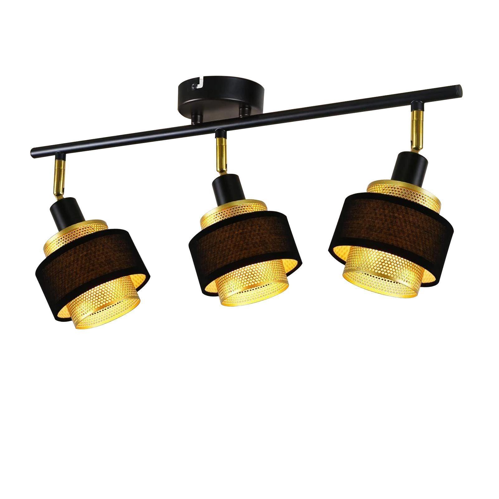 DECKENSTRAHLER Luxthar 28/23.5/52.5 cm - Schwarz, Metall (52.5/28/23.5cm) - ZMH