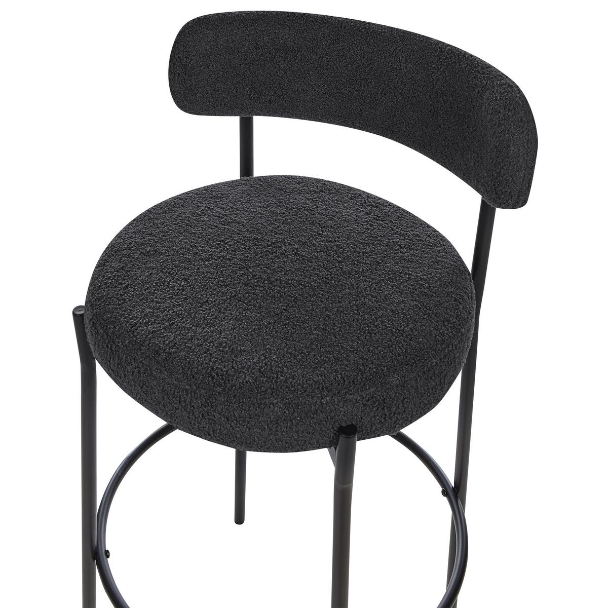 BARSTÜHLEN 2er-Set Schwarz Allison - Schwarz, Textil (50/97/50cm) - Beliani