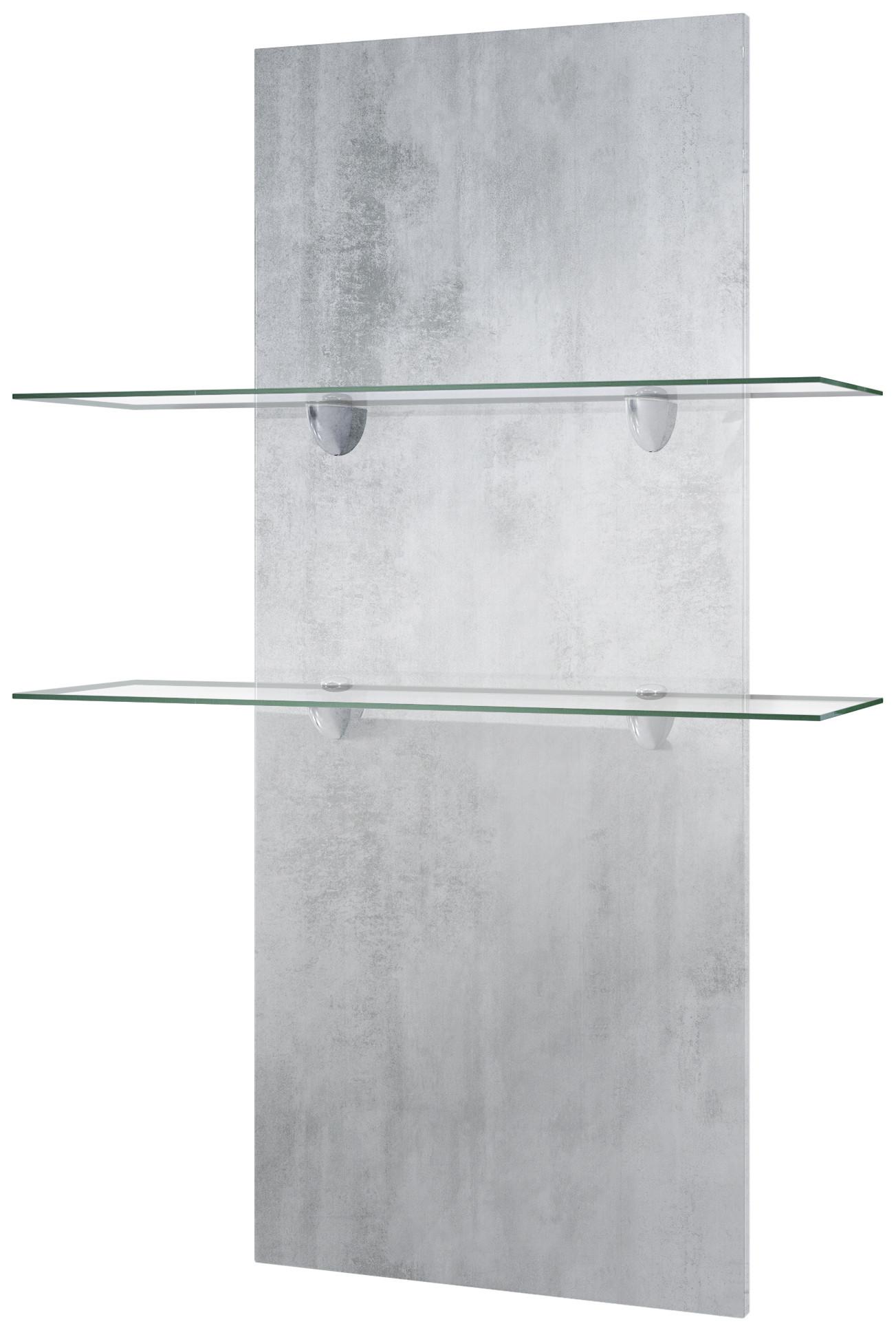 WANDREGAL Faro Beton Oxid Optik - Hellgrau, Holzwerkstoff (70/110/21cm) - Vladon