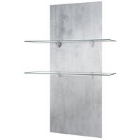 WANDREGAL Faro Beton Oxid Optik - Hellgrau, Holzwerkstoff (70/110/21cm) - Vladon