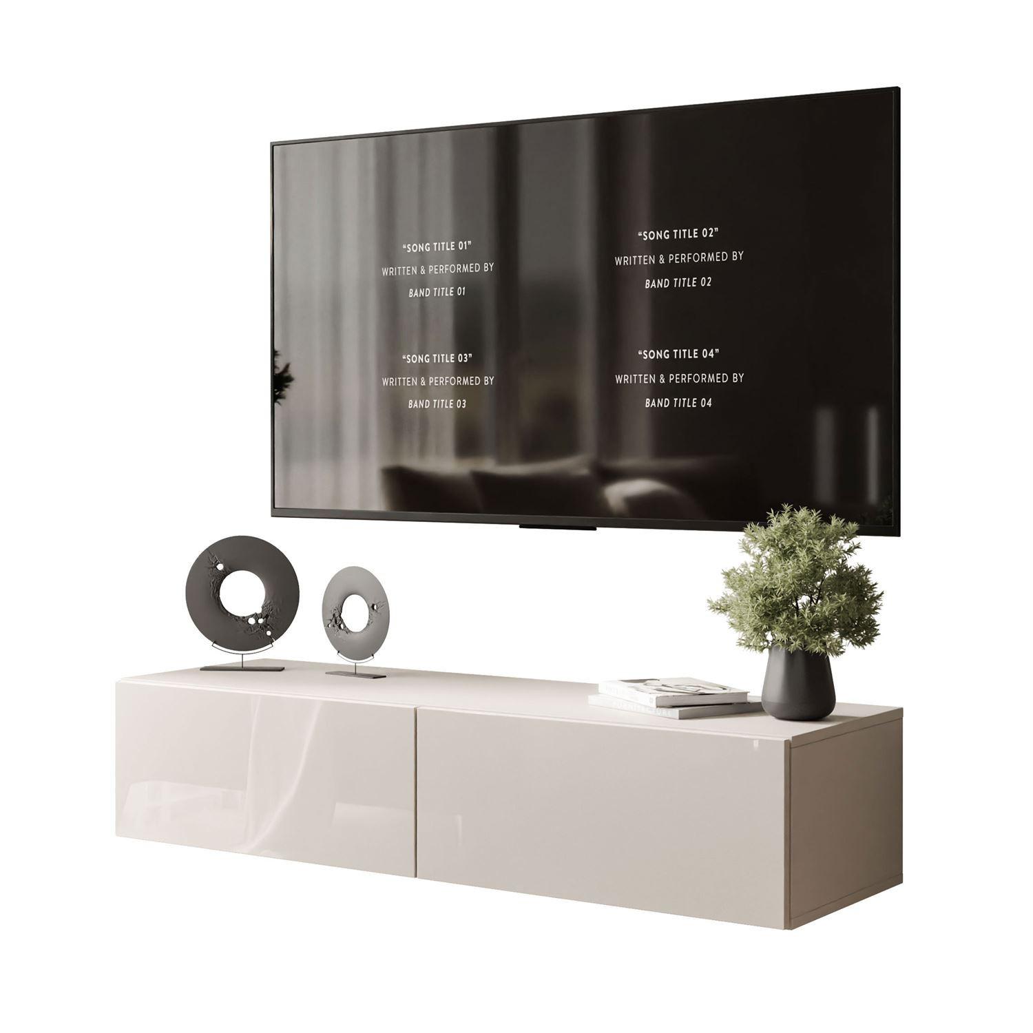 TV-SCHRANK CARMEN 125 hängend - Kaschmir, Holzwerkstoff (125/27/40cm) - Lookway