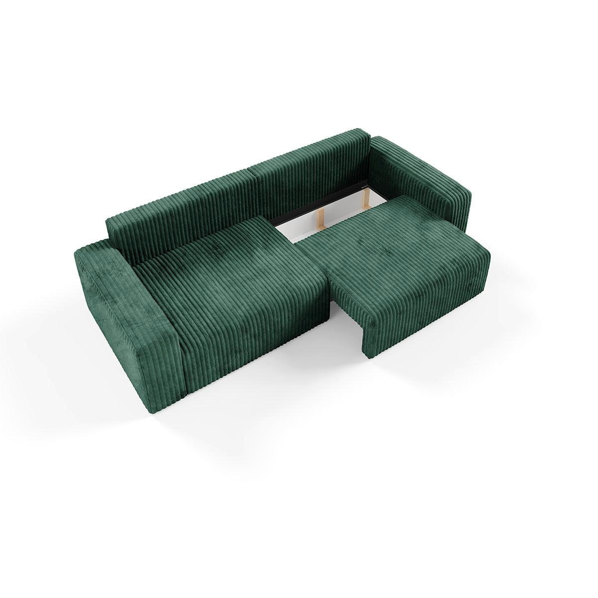 SOFA Angela 3 Sitzplätze Tannengrün - Grün, Holz (252/86/105cm) - Petits-meubles