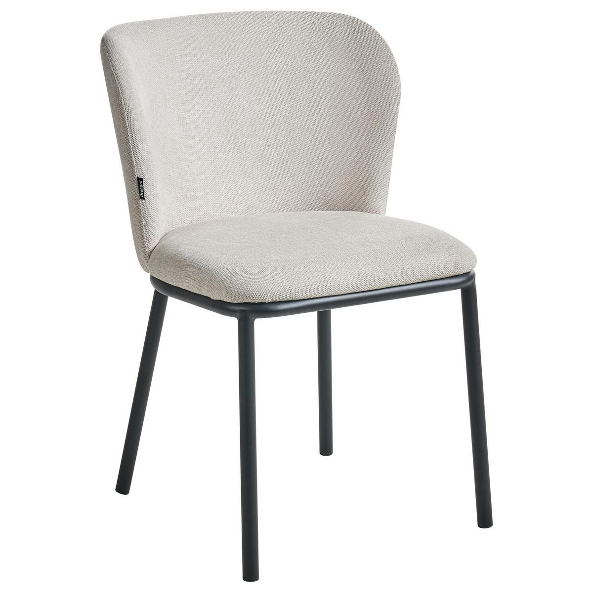 ESSZIMMERSTUHL 2er-Set Stoff Hellbeige Artesia - Beige, Textil (51/81/49cm) - Beliani