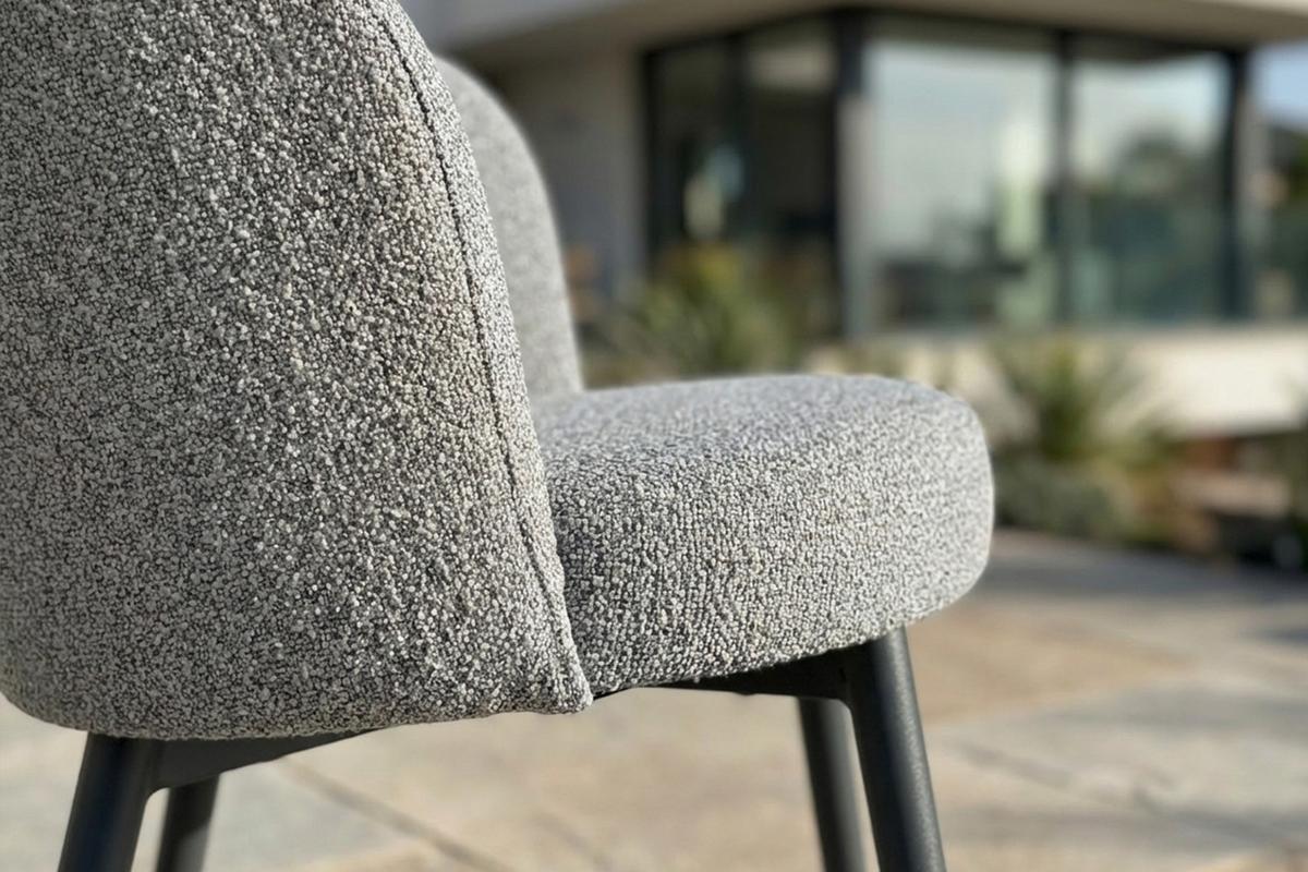 GARTENSTUHL INDUS Grau SOLENZO Flachgewebe (1er-Set) - Grau, Textil (56/77/62cm) - KAWOLA