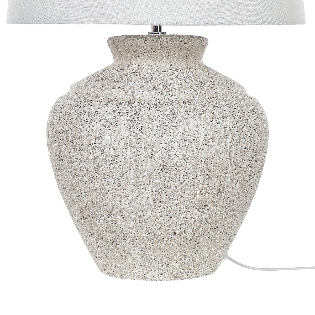 TISCHLAMPE Caine 40/40/60 cm - Weiß, Keramik (40/40/60cm) - Beliani
