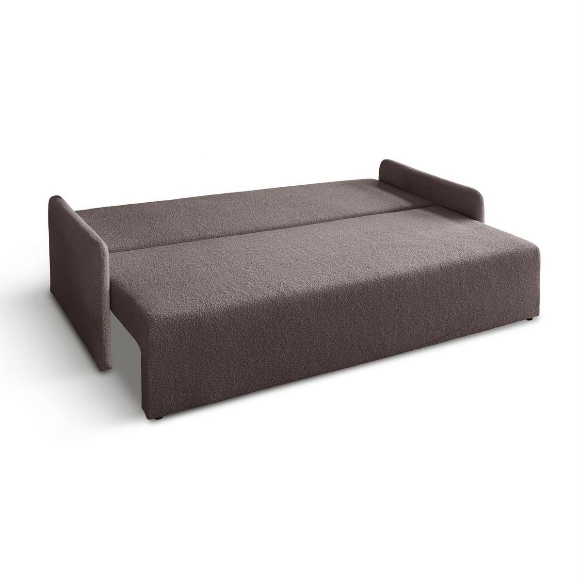 SCHLAFSOFA CUDDLE mit Schlaffunktion und Bettkasten, Quelle 21 - Braun, Textil (207/90/90cm) - Lookway
