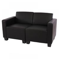 2-SITZER SOFA Schwarz - Schwarz, Textil (136/76/72cm) - MCW