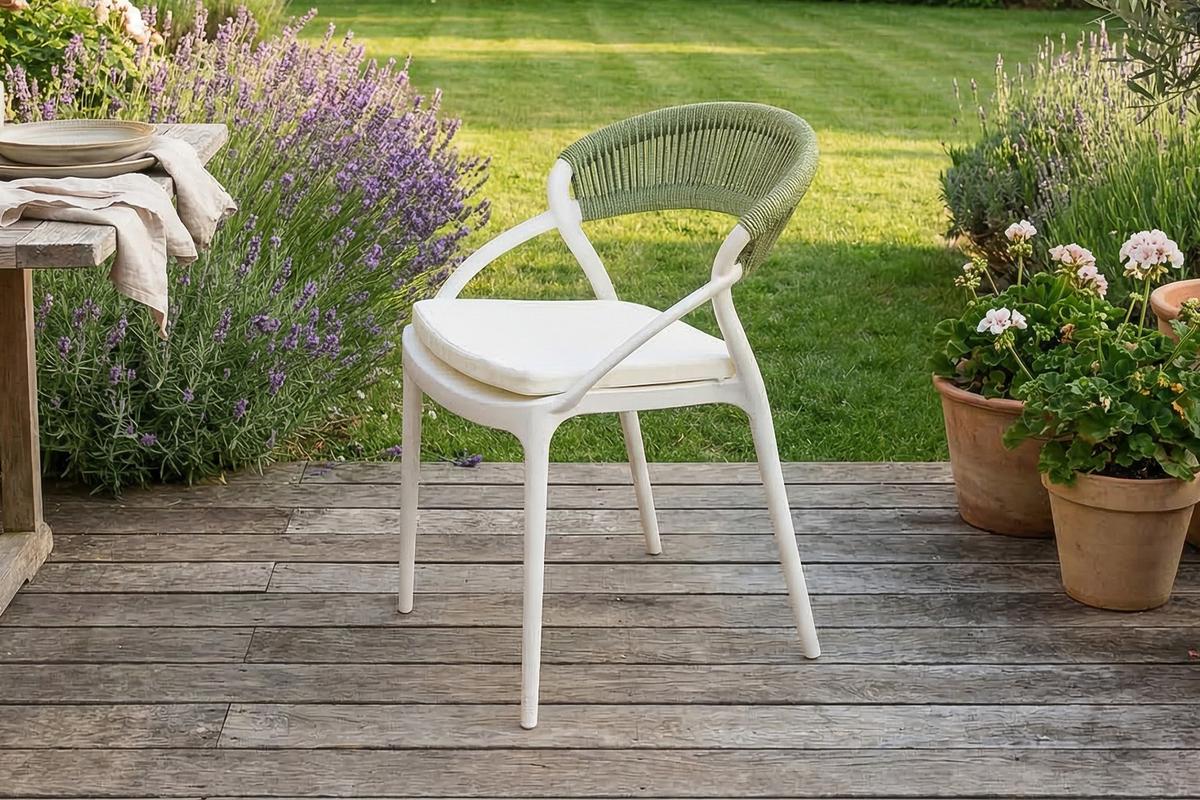 GARTENSTUHL KISO Grün Kunststoff Stapelbar (1er-Set) - Grün, Kunststoff (54/79/58cm) - KAWOLA