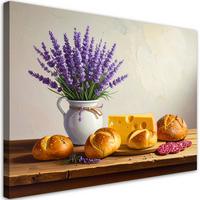 LEINWANDBILD Essen & Trinken 60x40cm - Multicolor, Textil (60/40cm) - Feeby