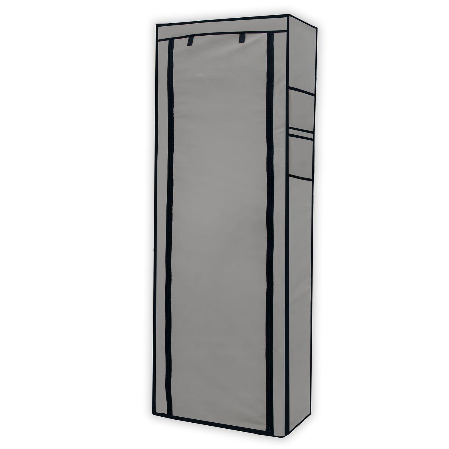 SCHUHSCHRANK Faltbar (Grau) - Grau, Textil (28/170/58cm) - Intirilife