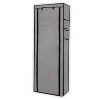 SCHUHSCHRANK Faltbar (Grau) - Grau, Textil (28/170/58cm) - Intirilife