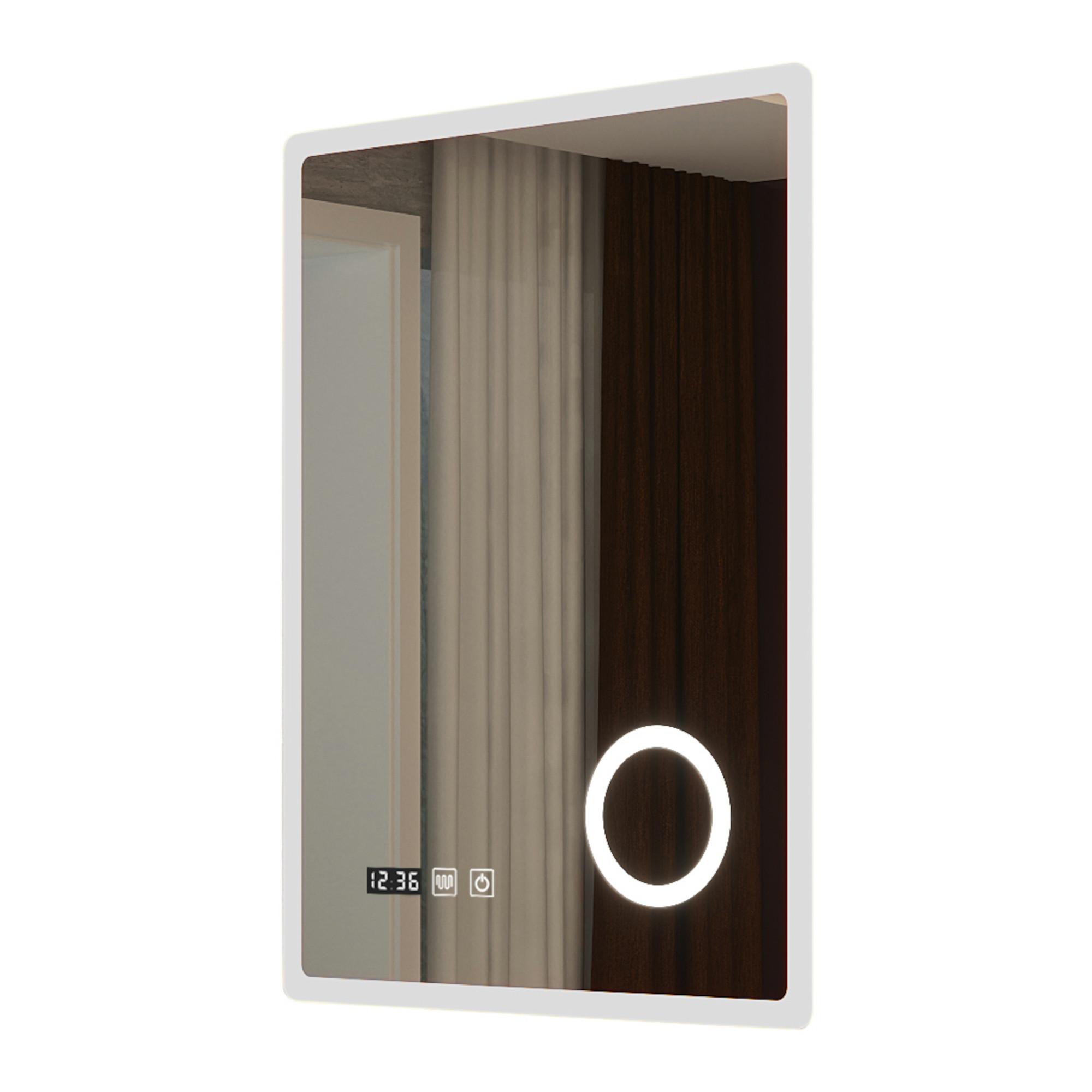 BADEZIMMERSPIEGEL Racale - Weiß, Glas/Metall (60/80/3cm) - pro.tec