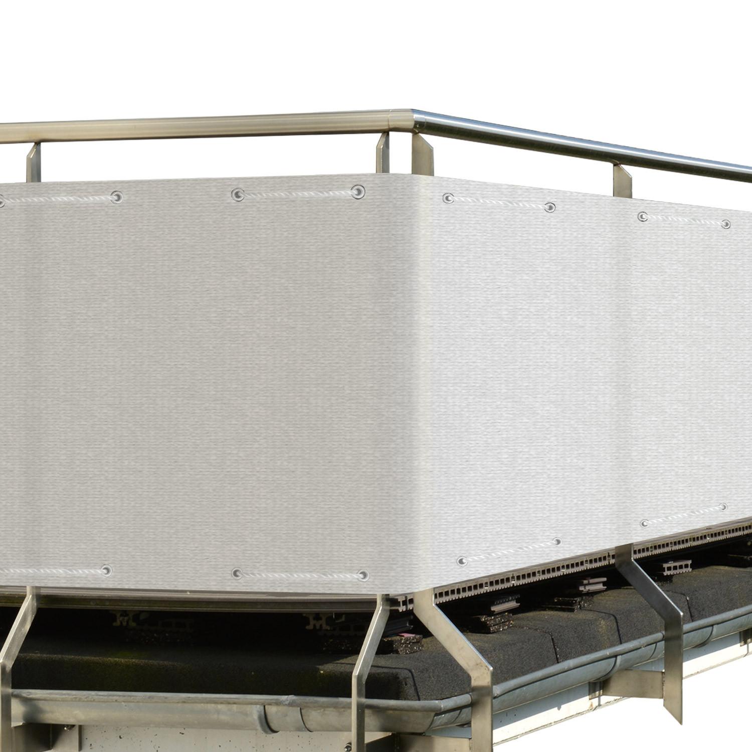 BALKONUMSPANNUNG SolVision HB2 90/500 cm Weiß Polyethylen - Weiß, Kunststoff (500/90cm) - Sol Royal