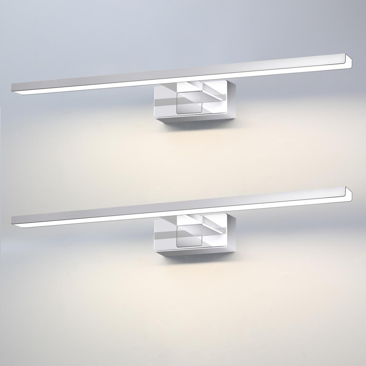 SPIEGELLEUCHTE Qylzork 12.8/12/60 cm - Chromfarben, Kunststoff (60/12.8/12cm) - ZMH