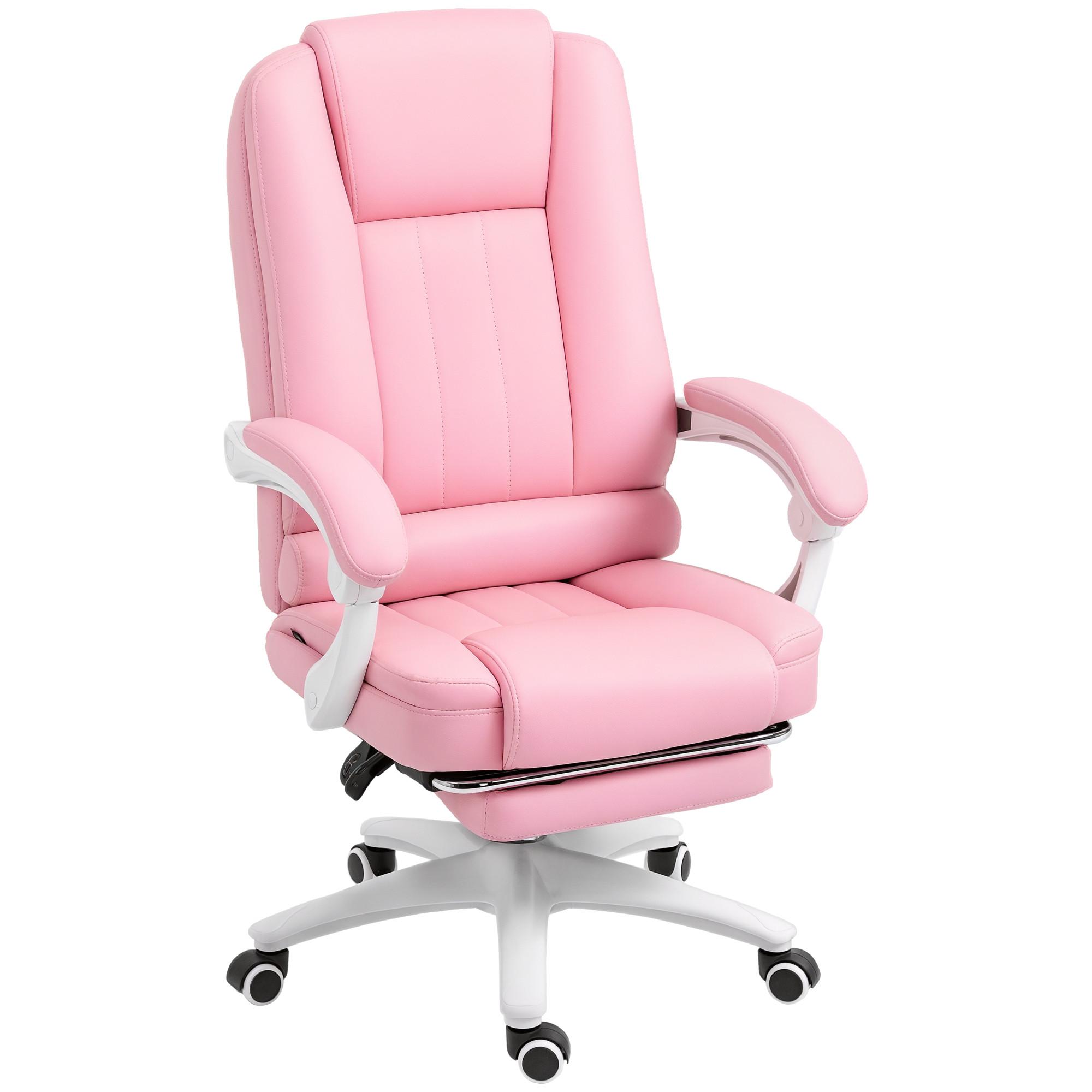 CHEFSESSEL, Bürostuhl, Kunstleder, Rosa - Rosa, Leder (68/116/65cm) - Vinsetto