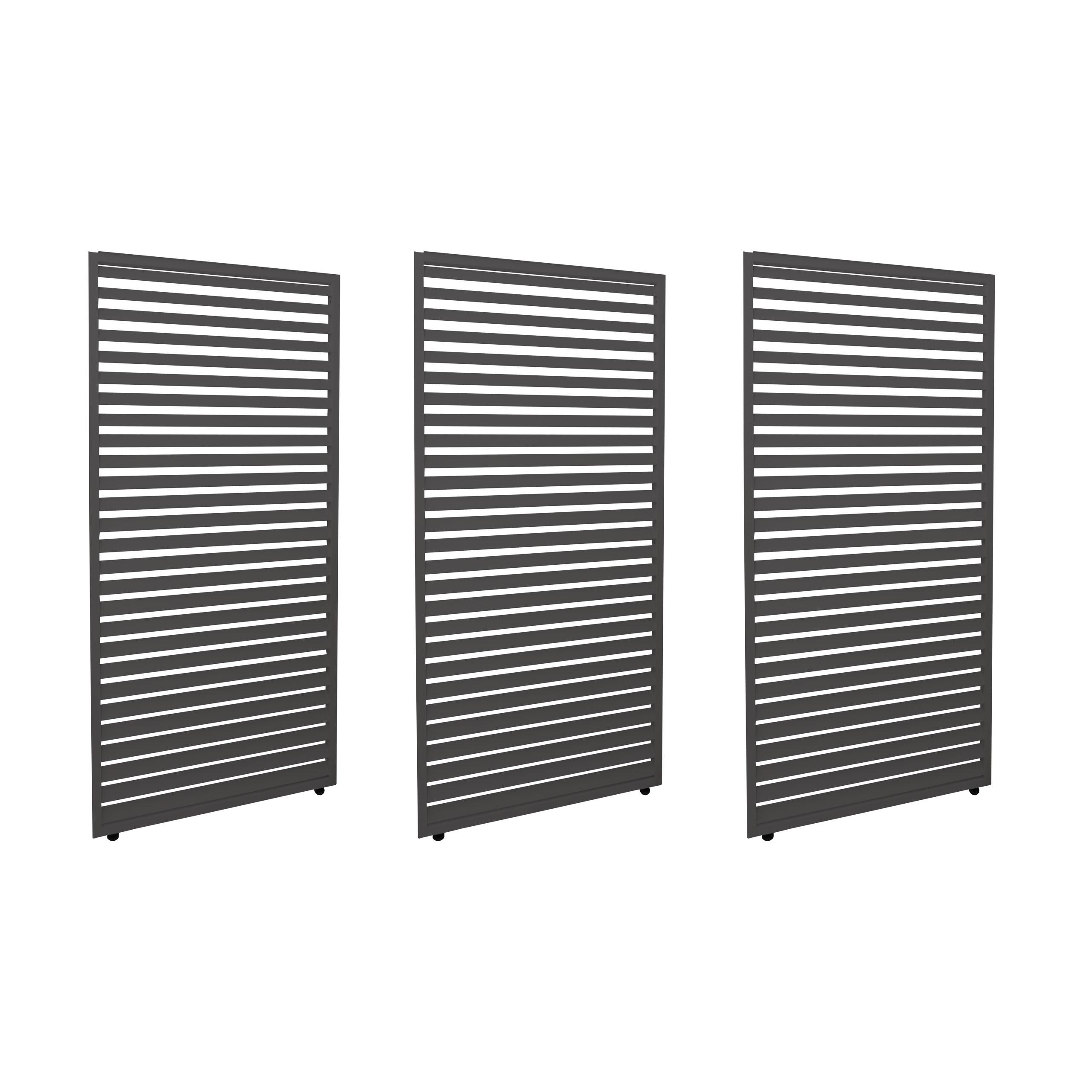 PANEELE FÜR PERGOLA 3ER-SET Anthrazit 3er-Set-Set - Anthrazit, Metall (271/204/4cm) - MCW