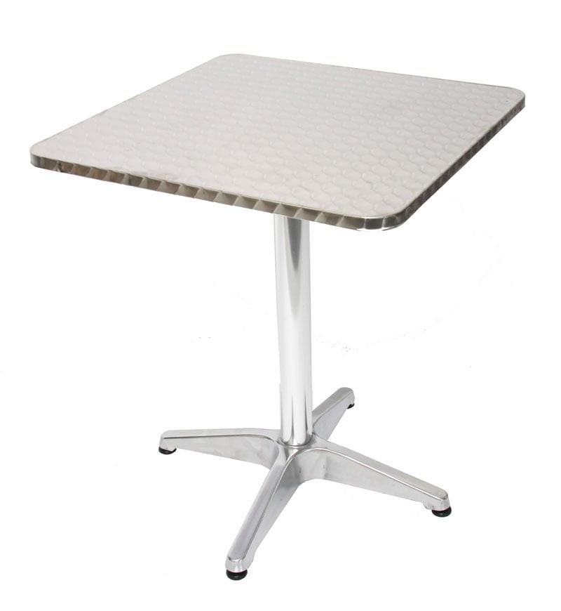 ALU-BISTROTISCH 10-ER SET Silber 10er-Set - Silberfarben, Metall (60/60/70cm) - MCW