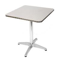 ALU-BISTROTISCH 10-ER SET Silber 10er-Set - Silberfarben, Metall (60/60/70cm) - MCW