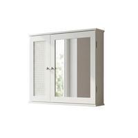 WANDSCHRANK ADOUR, MDF, mit Stauraum, Weiß, 60 x 15 x 50 cm - Weiß, Holzwerkstoff/Metall (60/50/15cm) - KADIMA DESIGN
