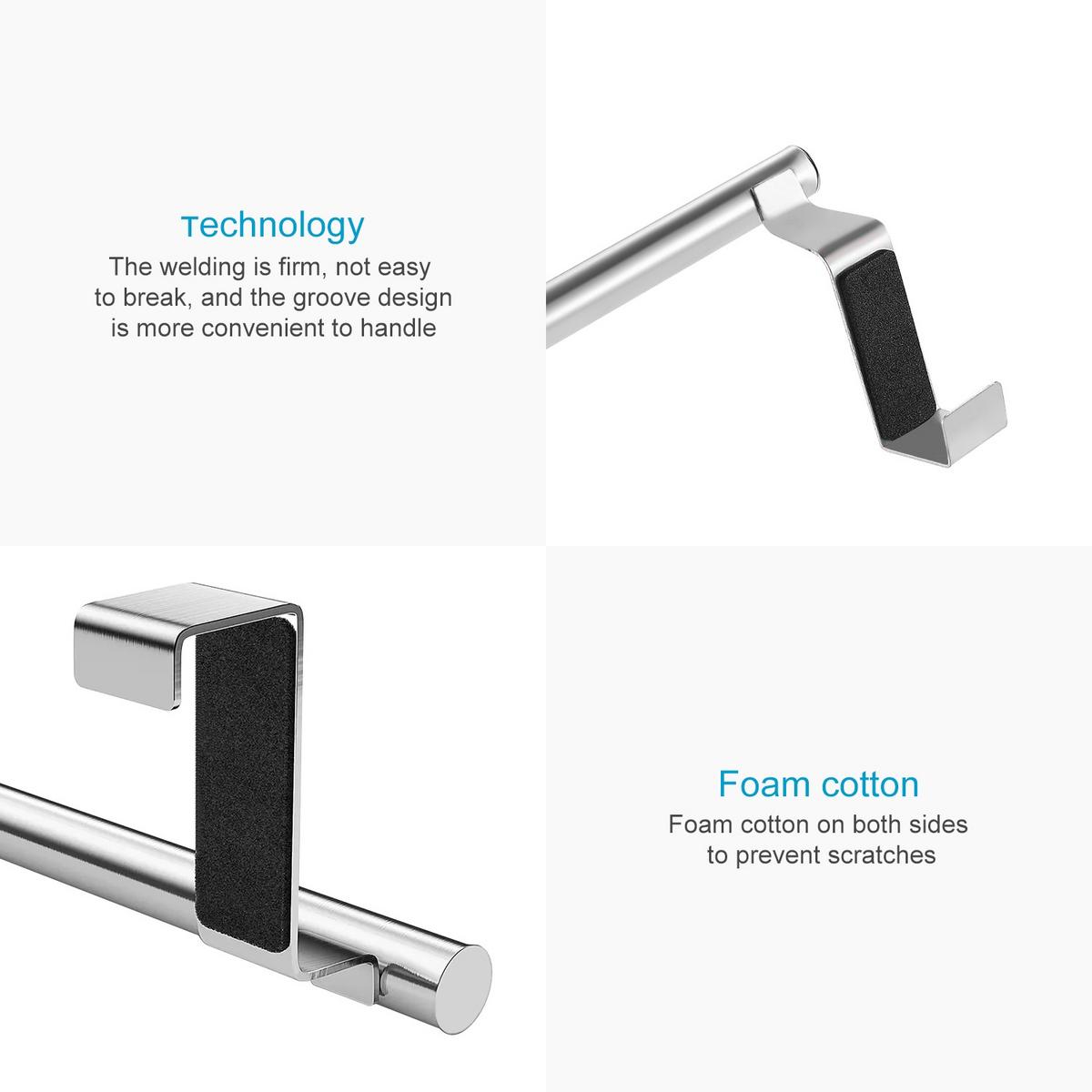 HANDTUCHHALTERUNG 36/5/6.5 cm - Silberfarben, Metall (5/6.5/36cm) - Intirilife
