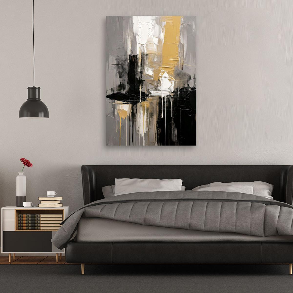 LEINWANDBILD Abstraktion 30x45cm - Grau, Textil (30/45cm) - Feeby