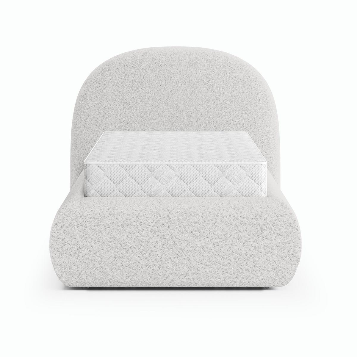 POLSTERBETT Motti 90x200, Einzelbett mit Bettkasten und Taschenfedernmatratze 20 cm, Creme - Creme, Holzwerkstoff (90/200cm) - Beautysofa