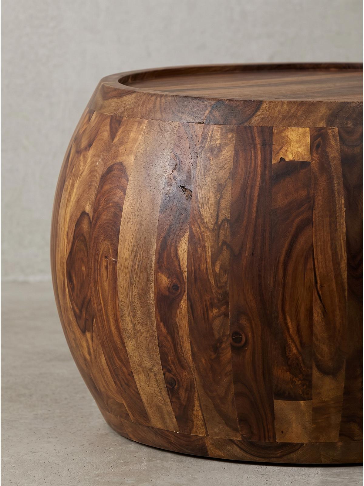 COUCHTISCH ANTEQUERA, Dunkles Massivholz, 60 x 50 x 40 cm - Dunkelbraun/Braun, Holz (50/60/40cm) - KADIMA DESIGN