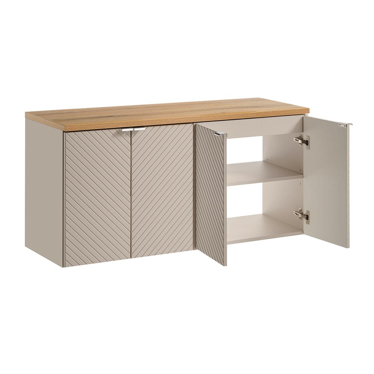 DOPPELWASCHTISCH 120cm Manoa Kaschmir - Holz - Beige, Holzwerkstoff (120/59/40cm) - Petits-meubles