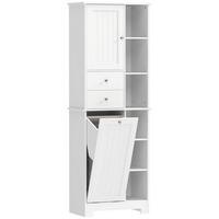 BADEZIMMERSCHRANK MDF Weiß - Weiß, Holzwerkstoff/Metall (28.8/171/60cm) - HOMCOM