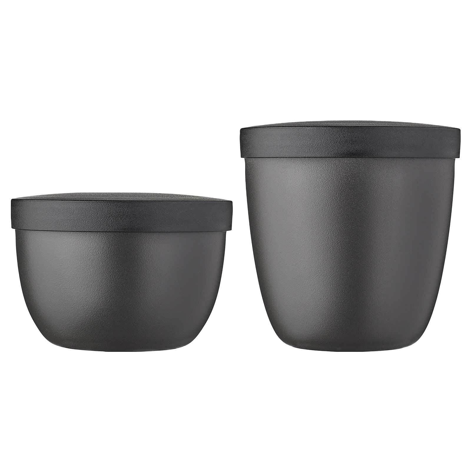 SNACKPOTS Ellipse Nordic Black 350 & 500 ml 2er Set - Schwarz, Kunststoff (2/2/2cm) - Mepal