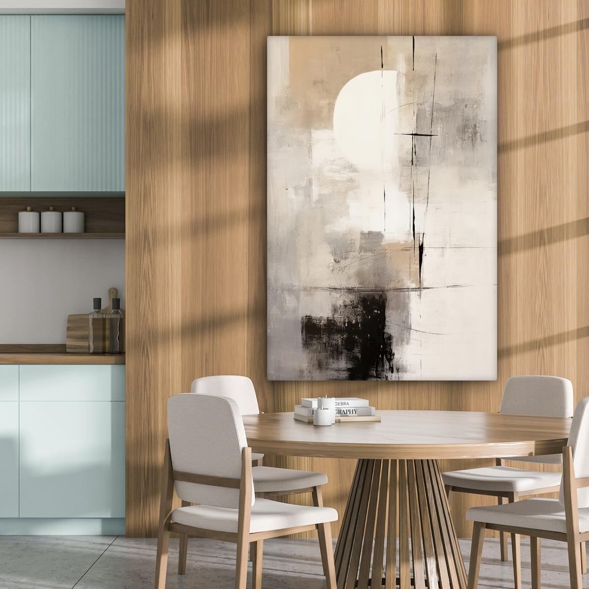 LEINWANDBILD Abstrakt - Kunst - Grau Deko XXL 80x120 cm - Hellgrau, Textil (80/120cm) - MuchoWow
