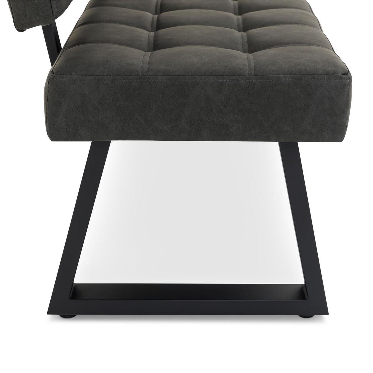 ESSZIMMERBANK KORSI schwarz - Schwarz, Textil/Metall (140/87/56cm) - IDIMEX