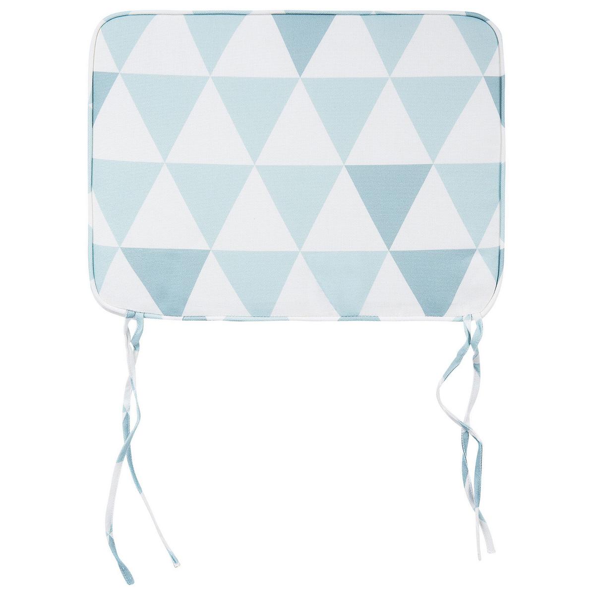 SITZKISSEN Weiß 29 x 38 cm Fiji - Blau/Weiß, Textil (38/5/29cm) - Beliani