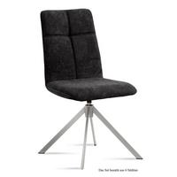 ESSZIMMERSTUHL drehbar (6er-Set) Dreddy 47x92x60 Edelstahl/Anthrazit - Edelstahlfarben/Anthrazit, Kunststoff (60/92/47cm) - 58aufmkessel