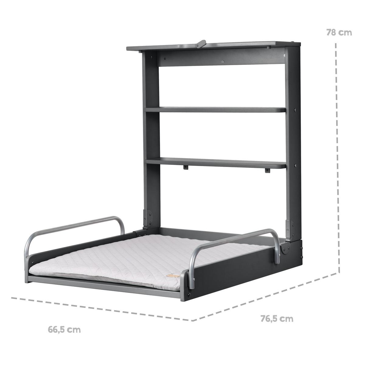 WANDWICKELREGAL roba Style grau - Anthrazit, Holzwerkstoff (66.5/78/76.5cm) - Roba