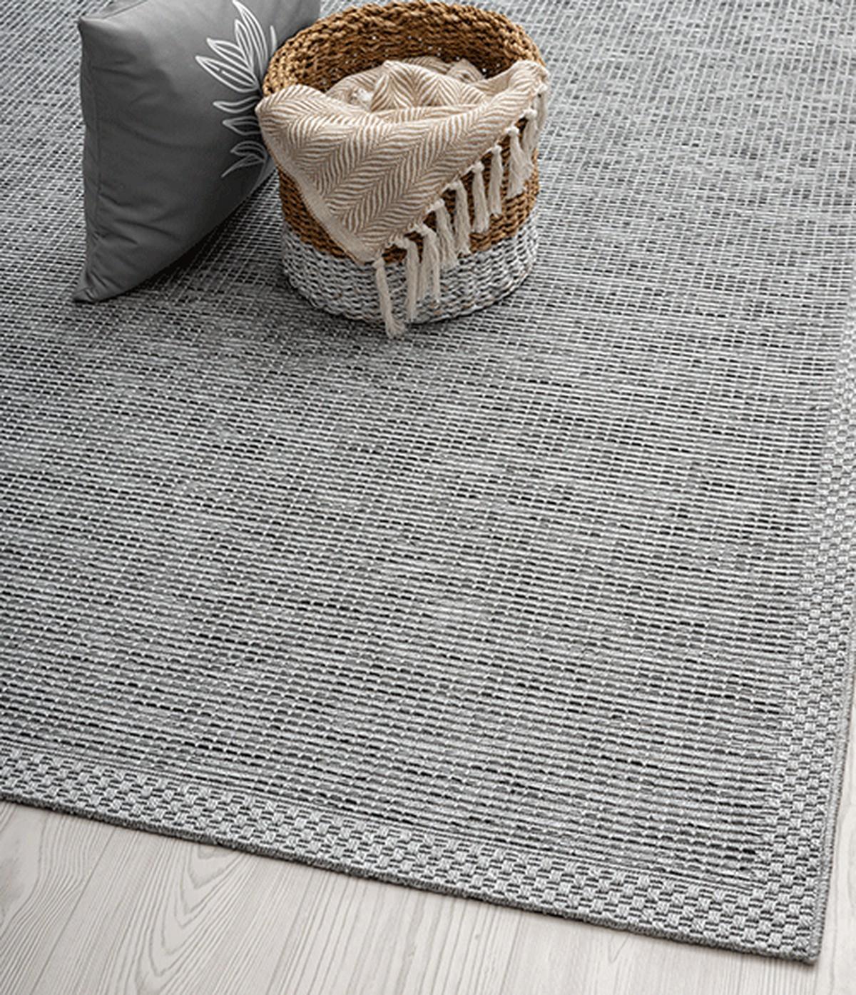TEPPICHLÄUFER Uni ESERA Polypropylen Grau 67 x 180 cm - Grau, Textil (67/180cm) - KADIMA DESIGN