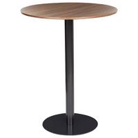 STEHTISCH Schwarz/Dunkelbraun 80/80 cm Morella - Dunkelbraun, Holzwerkstoff (80/80/103cm) - Beliani