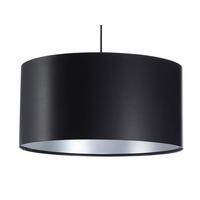 HÄNGELEUCHTE Schwarz 50/25 cm - Silberfarben/Schwarz, Kunststoff (50/0.8/25cm) - ONZENO