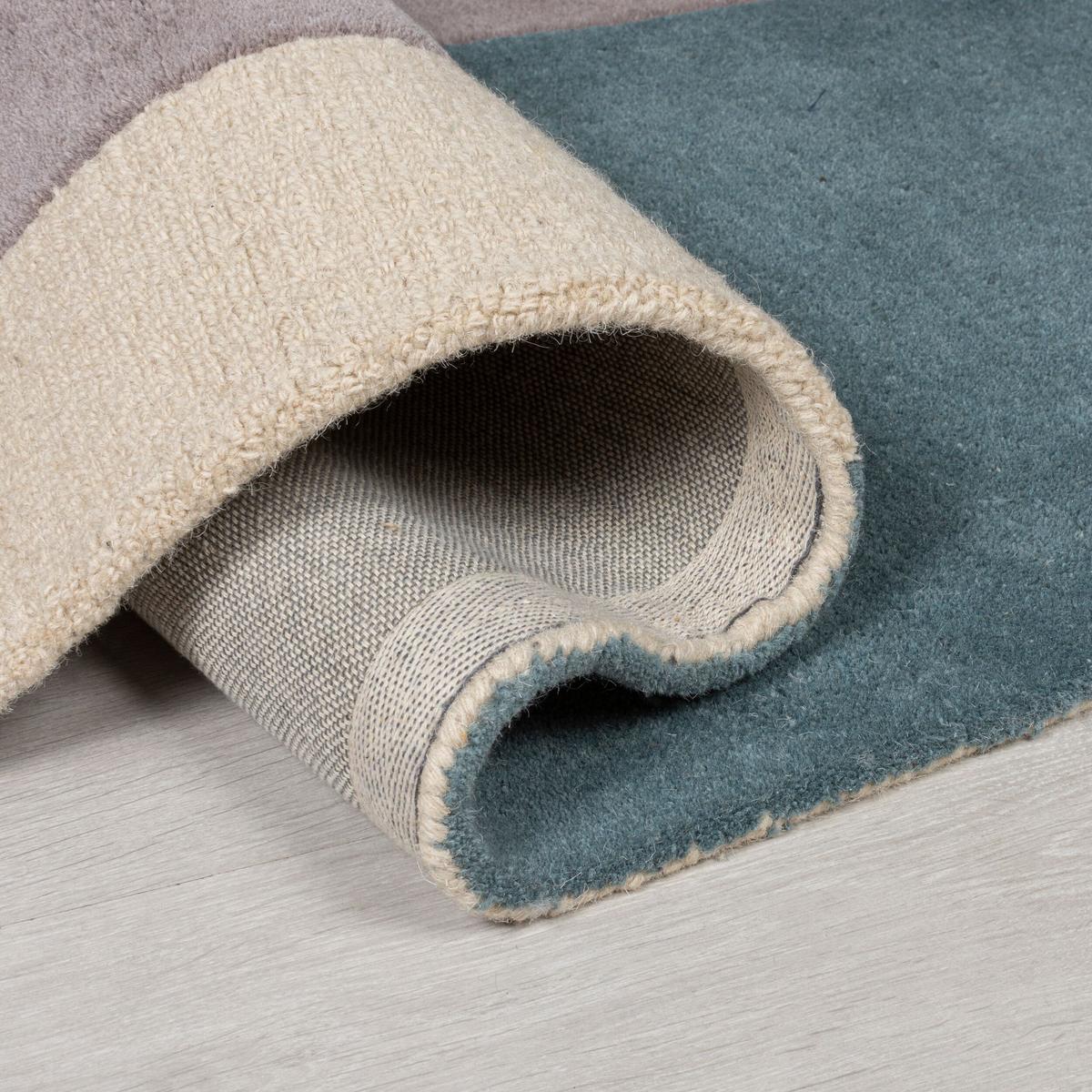 WOLLTEPPICH AIRE, abstrakt, aus Wolle, Blau, 120 x 170 cm - Blau, Textil (170/120cm) - KADIMA DESIGN