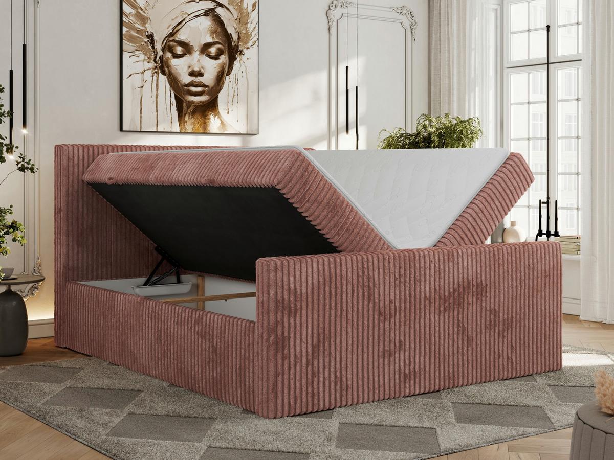 BOXBETT TILIANO DUO 200/200 - Rosa Cord - H4 - Rosa, Textil (200/200cm) - MKS
