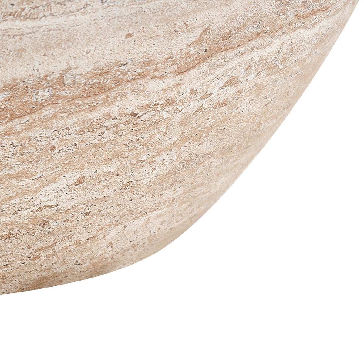 COUCHTISCH 68/68 cm Travertinoptik Vicarello - Beige, Naturmaterialien (68/68/36cm) - Beliani