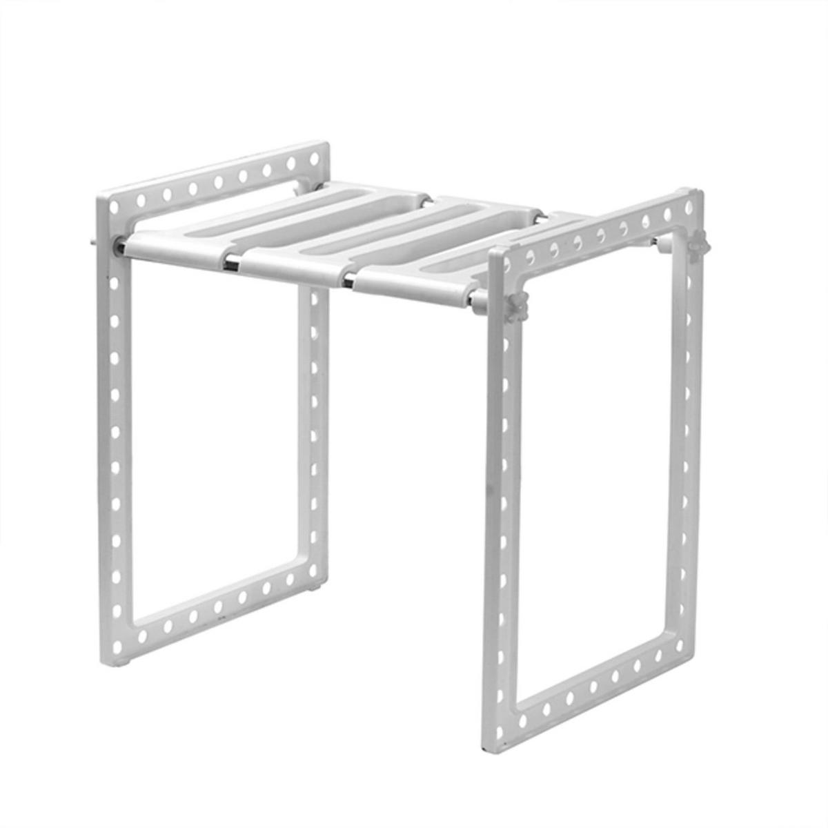 AUSZIEHBARES Regal für unter die Spüle mit 1 Regalebene L38/65 cm - Weiß, Kunststoff (26.5/38/27cm) - Calicosy