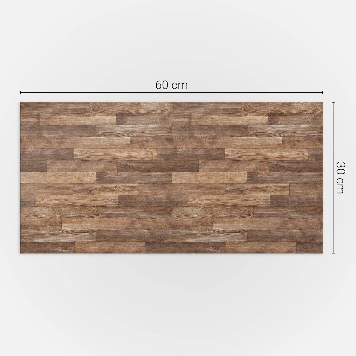 WANDPANEEL 6x 60x30 cm selbstklebend Terano - Dunkelbraun, Kunststoff (30/1.6/60cm) - Wallfluent