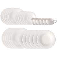 TELLER-SET Essential weiß 30-tlg. - Weiß, Keramik (26.5/40/33cm) - like.Villeroy & Boch