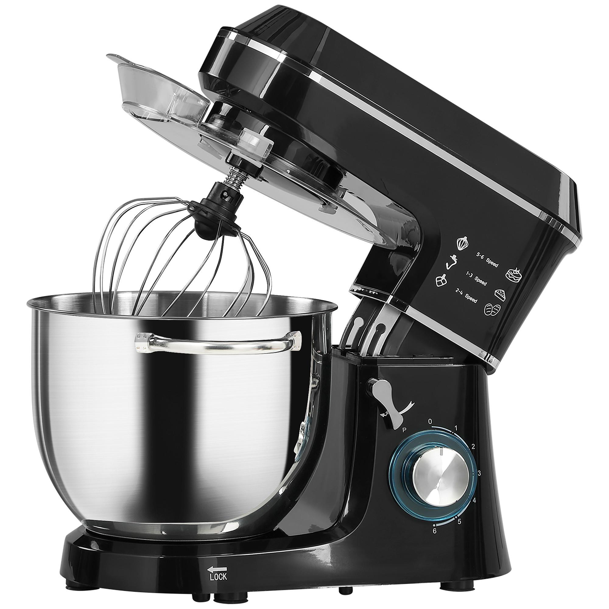 STANDMIXER Aluminium Edelstahl Schwarz - Schwarz, Metall (31/34/37cm) - HOMCOM