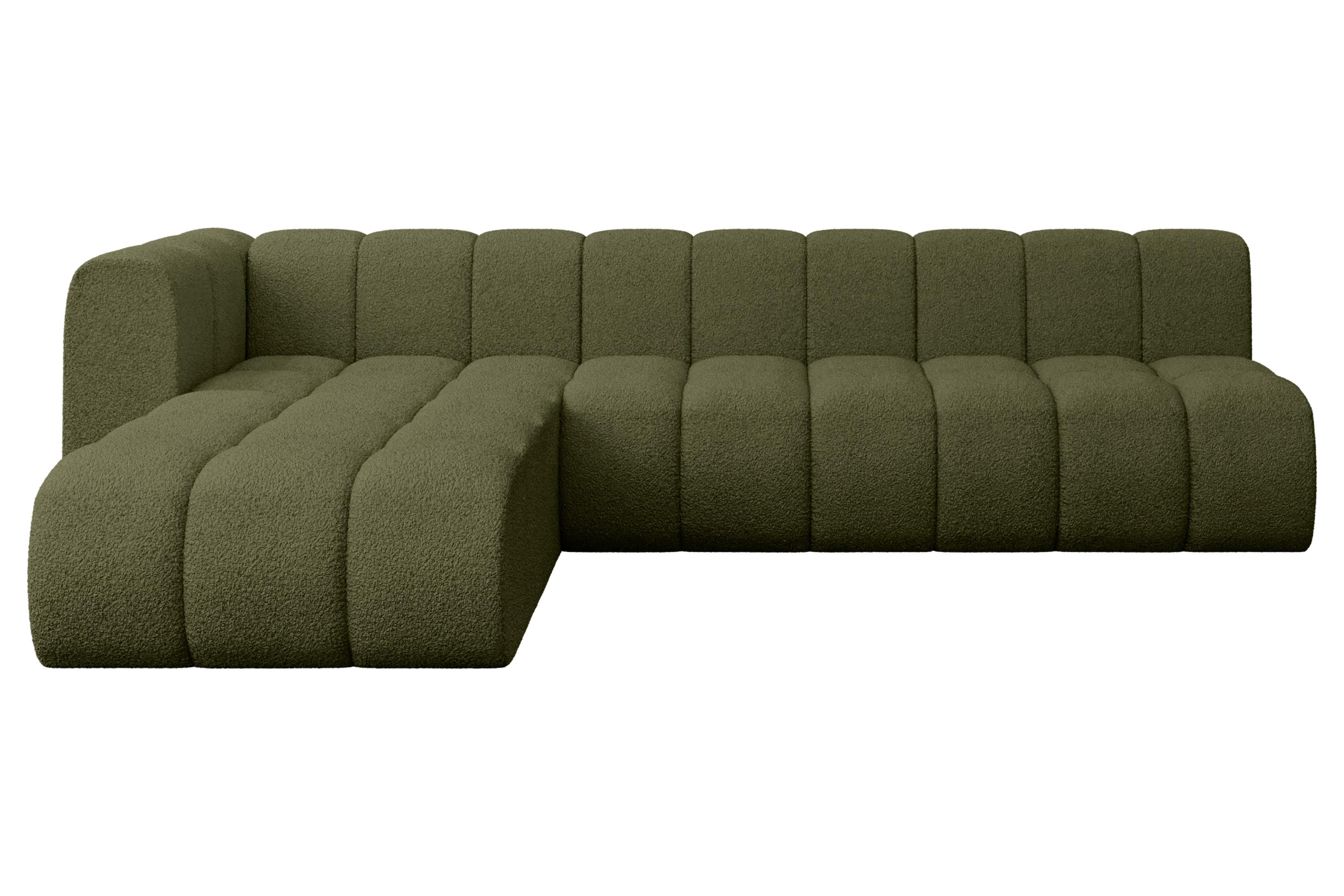 ECKSOFA modulares Sofa Darnel-L2 - 296x177x70 cm Grün - Grün, Holzwerkstoff/Textil (296/177cm) - ALTDECOR