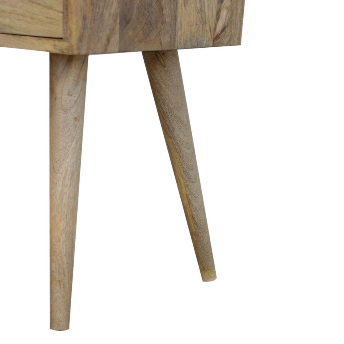 NACHTTISCHE in Eichenoptik mit 1 Schublade, 1 Offenes Fach, Beige - Messingfarben/Braun, Holz/Metall (30/57/30cm) - Artisan Furniture
